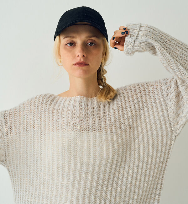 Rouge vif「シアーモヘヤミックス畔プルオーバー」|ニット・セーター|