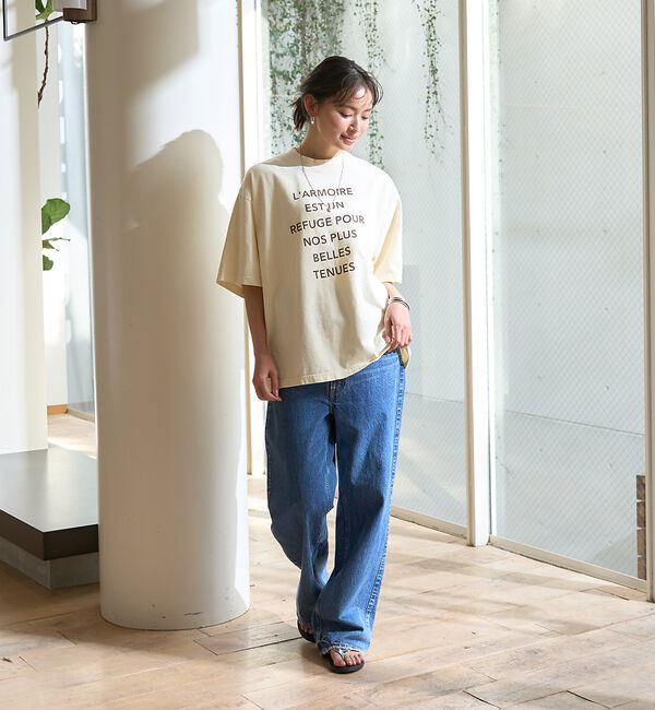 Rouge vif「ピグメントヴィンテージライクロゴBIG Tシャツ」|Tシャツ・カットソー|