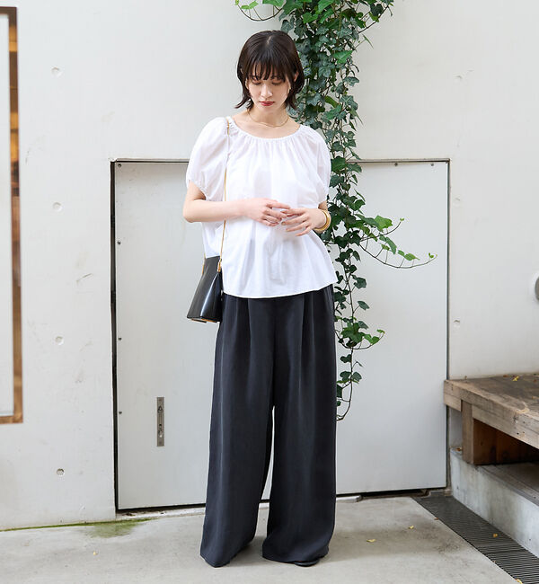 Rouge vif「コットンギャザーパフブラウス」|シャツ・ブラウス|