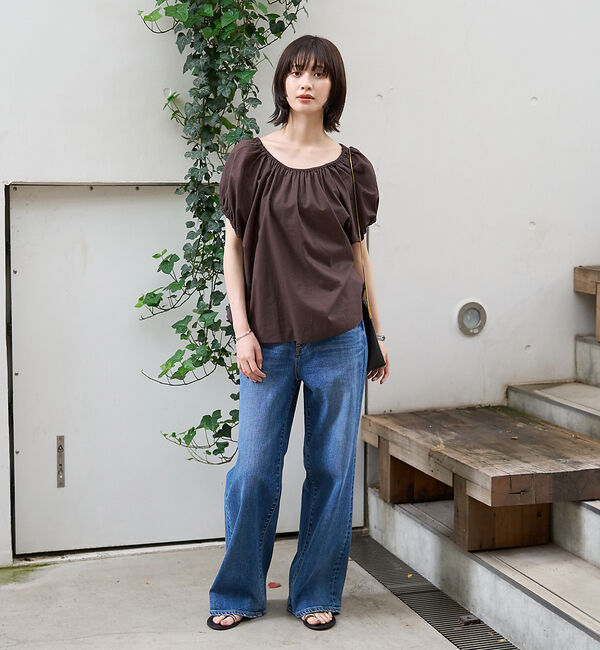 Rouge vif「コットンギャザーパフブラウス」|シャツ・ブラウス|