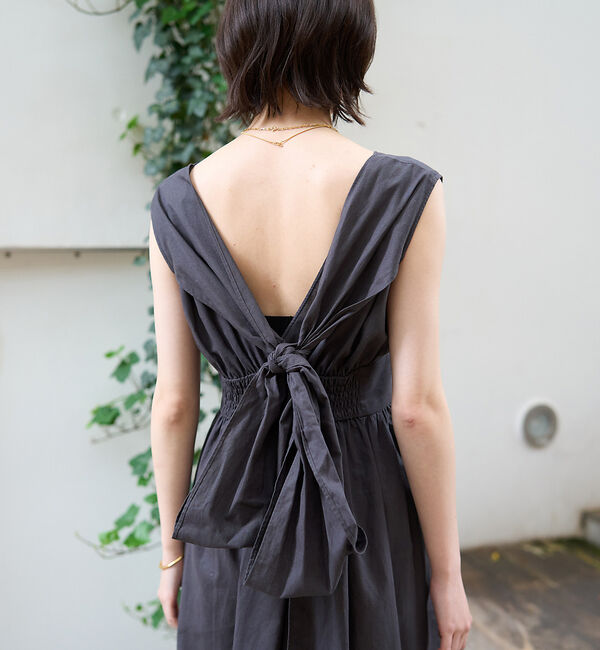 Rouge vif「麻混3WAYウエストリボンワンピース」|ワンピース|