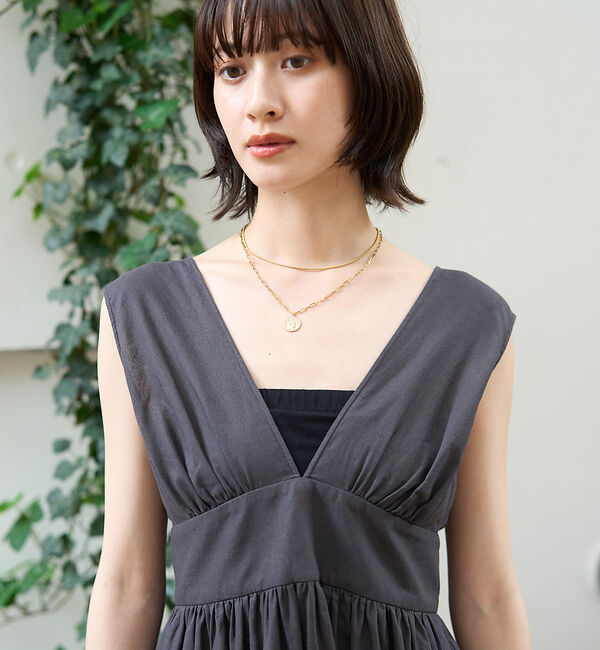 Rouge vif「麻混3WAYウエストリボンワンピース」|ワンピース|