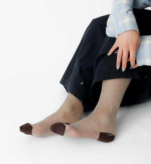 Rouge vif「【YUQRI/ユクリ】Brinkley/靴下/シアー/ラメ/ギフト【WEB限定】」|ソックス|