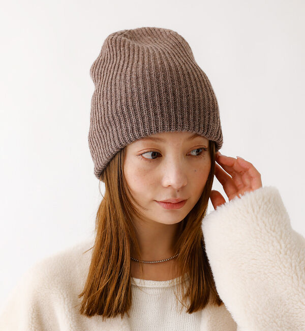Rouge vif「【RUBEN/ルーベン】RUS-8343/メリノウールリラックスビーニー/MER」|その他|ブラウン