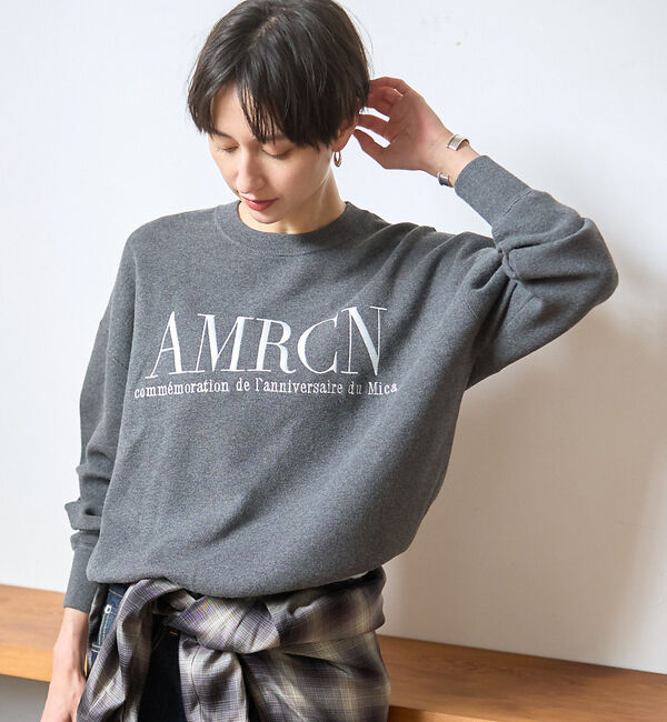 Rouge vif「【AMERICANA&times;MICA＆DEAL/ アメリカーナ&times;マイカ】ロゴニット」|ニット・セーター|グレー