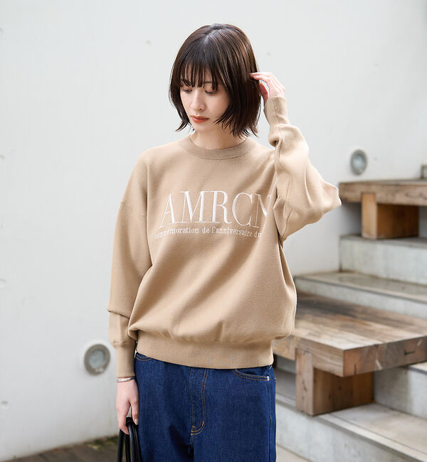 Rouge vif「【AMERICANA&times;MICA＆DEAL/ アメリカーナ&times;マイカ】ロゴニット」|ニット・セーター|