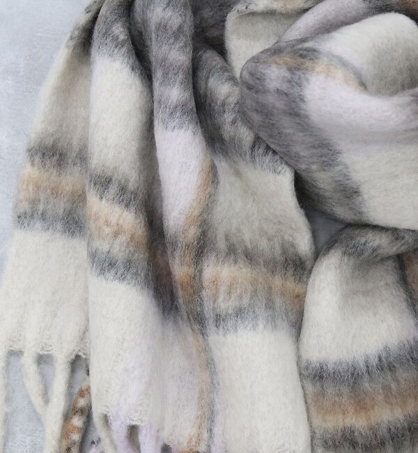 Rouge vif「チェックマフラー/40x180/マフラー大判/ロング/お出かけ」|マフラー|