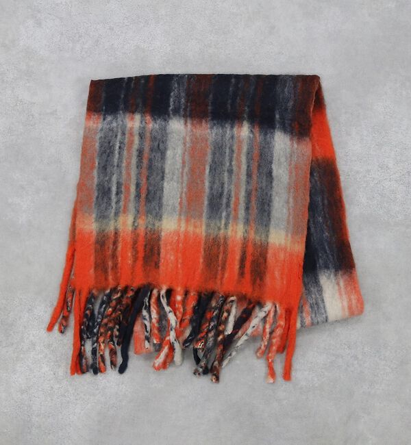 Rouge vif「チェックマフラー/40x180/マフラー大判/ロング/お出かけ」|マフラー|