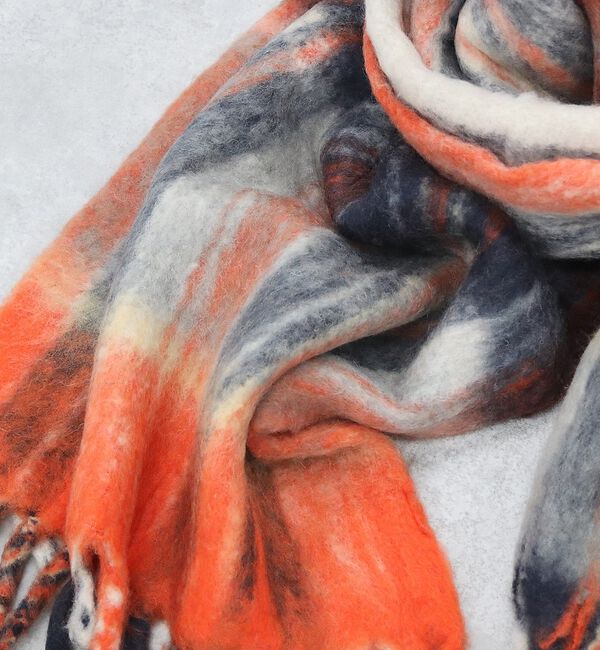 Rouge vif「チェックマフラー/40x180/マフラー大判/ロング/お出かけ」|マフラー|