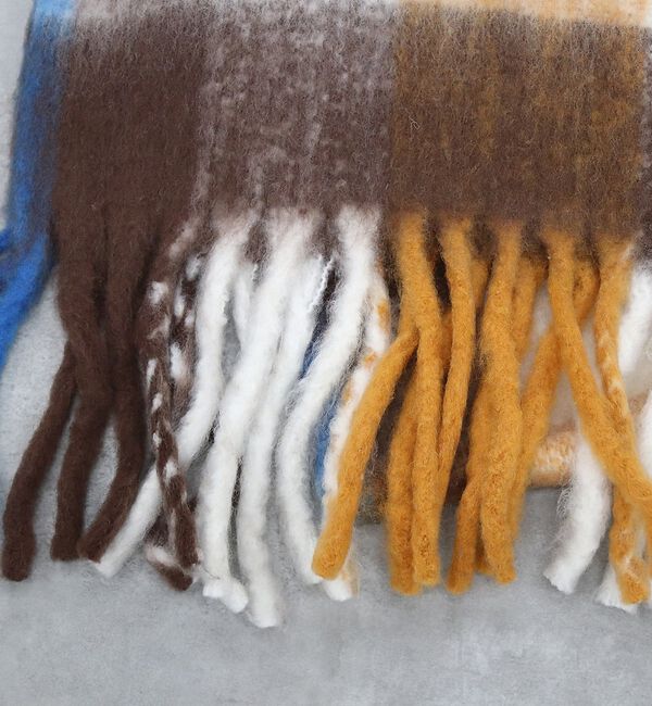 Rouge vif「チェックマフラー/40x180/マフラー大判/ロング/お出かけ」|マフラー|