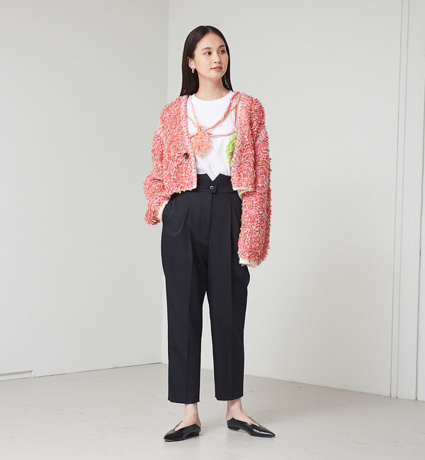 qualite「【boussole&times;qualite】クロシェネックレスロンT」|Tシャツ・カットソー|