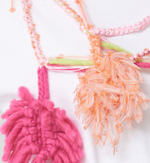 qualite「【boussole&times;qualite】クロシェネックレスロンT」|Tシャツ・カットソー|