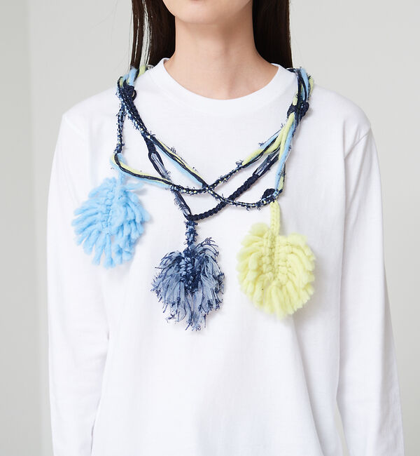 qualite「【boussole&times;qualite】クロシェネックレスロンT」|Tシャツ・カットソー|