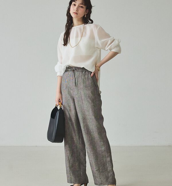 qualite「【セットアップ対応】ラメリネンドロストパンツ【予約】」|その他|