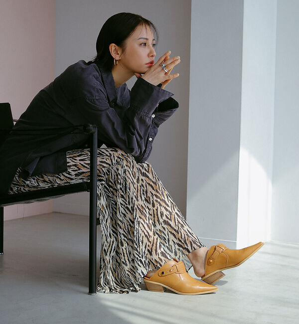 AU BANNISTER「鳳山えり&times;Au BANNISTERコラボ　晴雨兼用ウエスタンミュール」|レインシューズ|