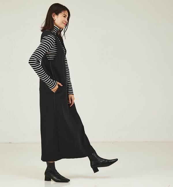 abahouse mavie「【大人のいちまんワンピ】ダブルクロスジャンパーワンピ」|ジャンパースカート|