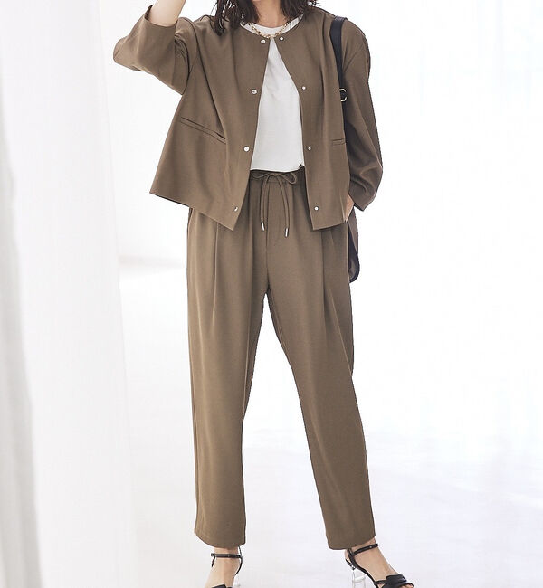 abahouse mavie「【セットアップ対応】クールタッチサテンゆるテーパードパンツ」|その他|