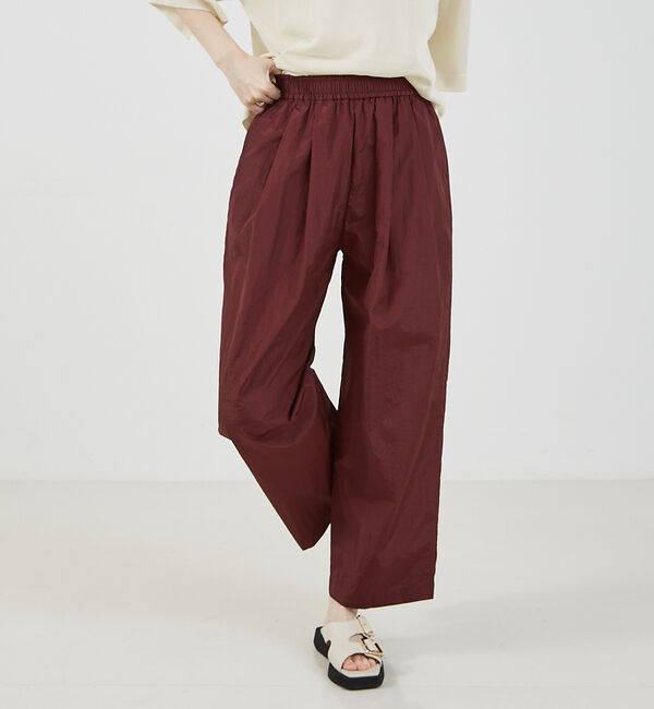 abahouse mavie「シャイニータフタワイドテーパードパンツ」|その他|