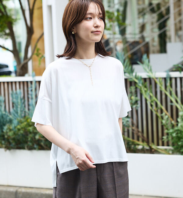 abahouse mavie「【大人の推しT！】シルケット天竺ワイドTシャツ」|Tシャツ・カットソー|