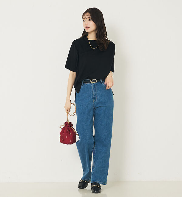 abahouse mavie「【大人の推しT！】シルケット天竺ワイドTシャツ」|Tシャツ・カットソー|