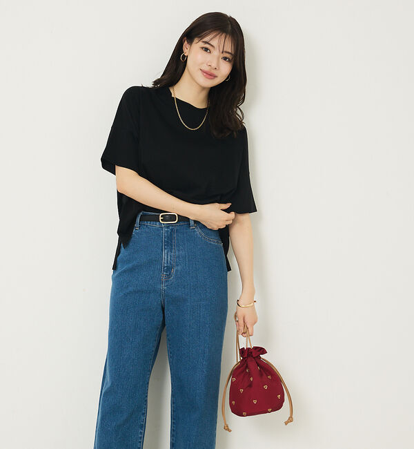 abahouse mavie「【大人の推しT！】シルケット天竺ワイドTシャツ」|Tシャツ・カットソー|