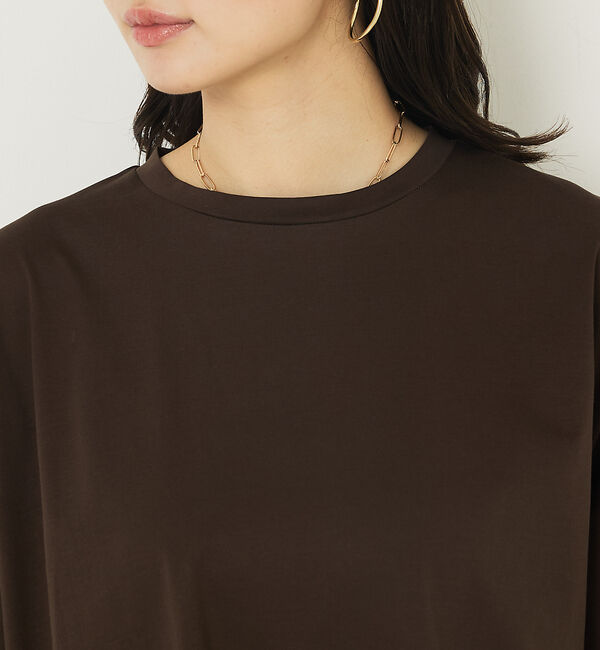 abahouse mavie「【大人の推しT！】シルケット天竺ワイドTシャツ」|Tシャツ・カットソー|