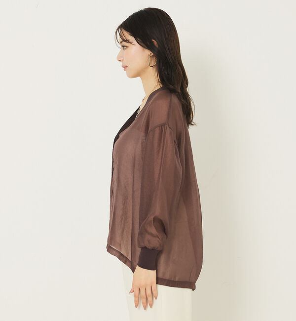 abahouse mavie「シアーシャツカーディガン」|カーディガン|