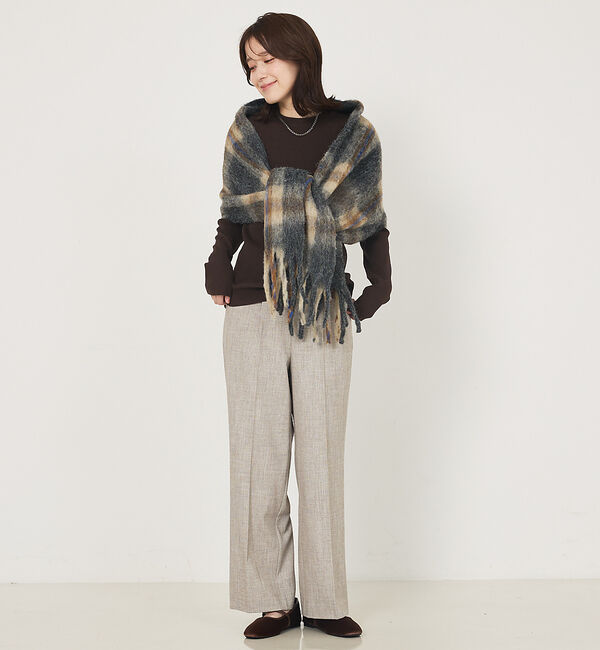 abahouse mavie「ウール混チェックストール」|マフラー|