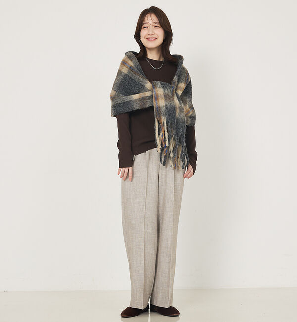 abahouse mavie「ウール混チェックストール」|マフラー|