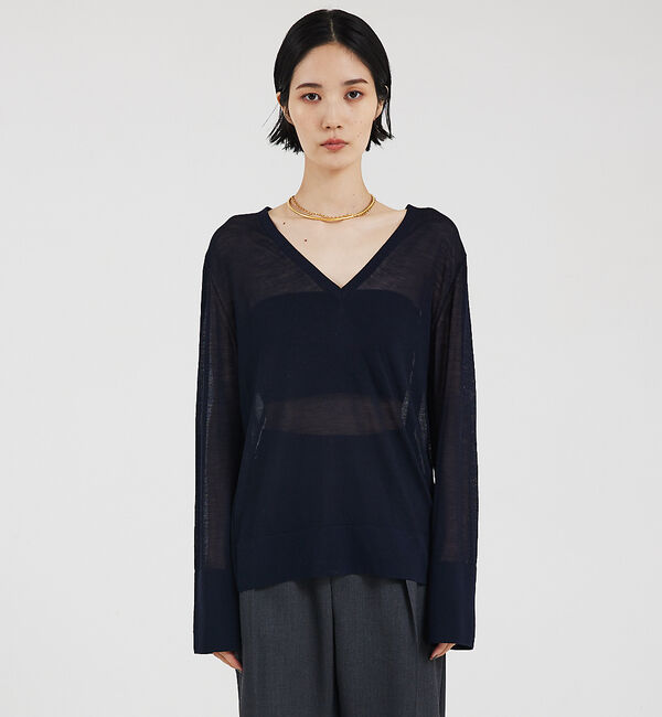 The Store by C' 「【COCUCA】2WAYシアーニットプルオーバー」|ニット・セーター|