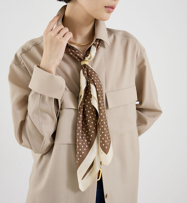 The Store by C' 「【BY MALENE BIRGER】VELIA／シルクスカーフ」|バンダナ・スカーフ|ブラウン