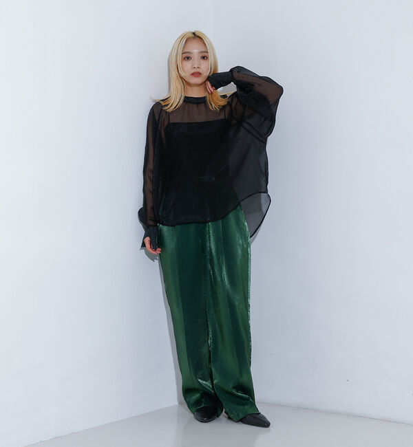 NOMINE「【セットアップ着用可】シアー ドルマンスリーブ プルオーバー」|シャツ・ブラウス|