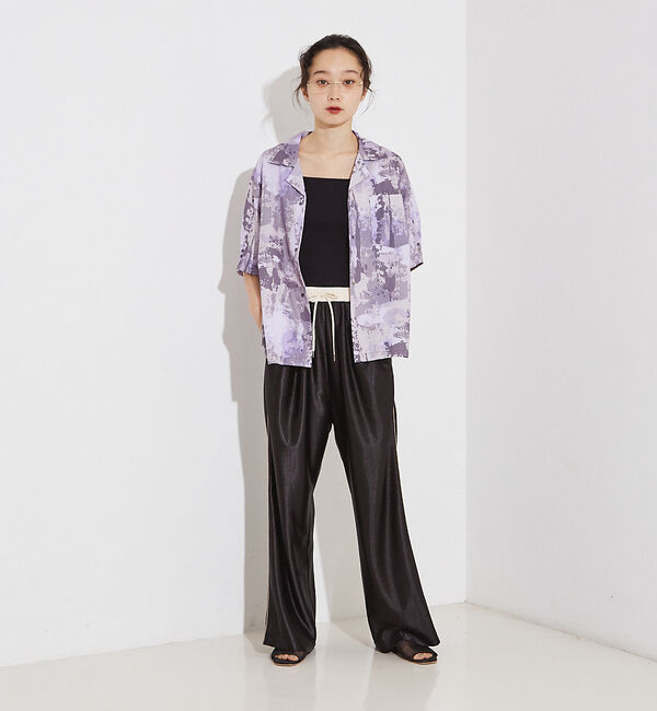 NOMINE「【セットアップ着用可】スプラッシュプリント 開襟 シャツ」|シャツ・ブラウス|