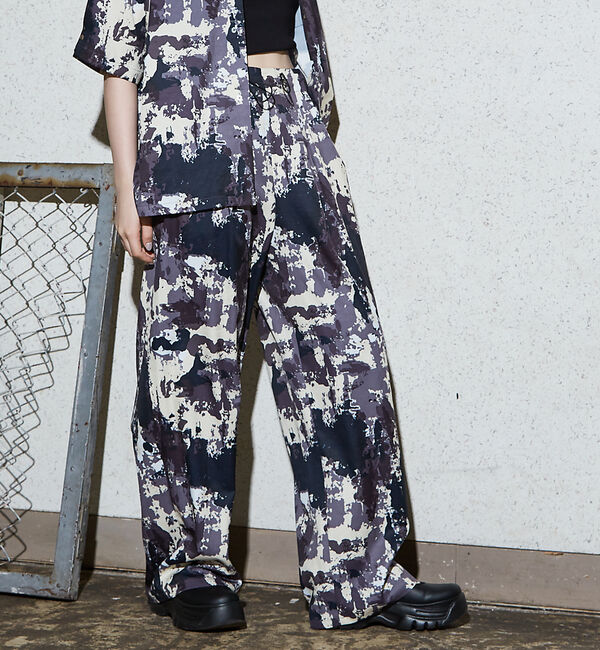 NOMINE「【セットアップ着用可】スプラッシュプリントドロスト パンツ」|その他|