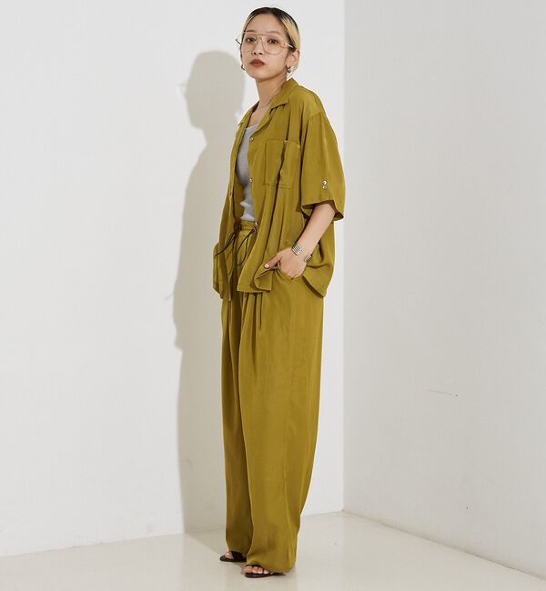 NOMINE「【セットアップ着用可】ヴィンテージサテン 開襟 シャツ」|シャツ・ブラウス|