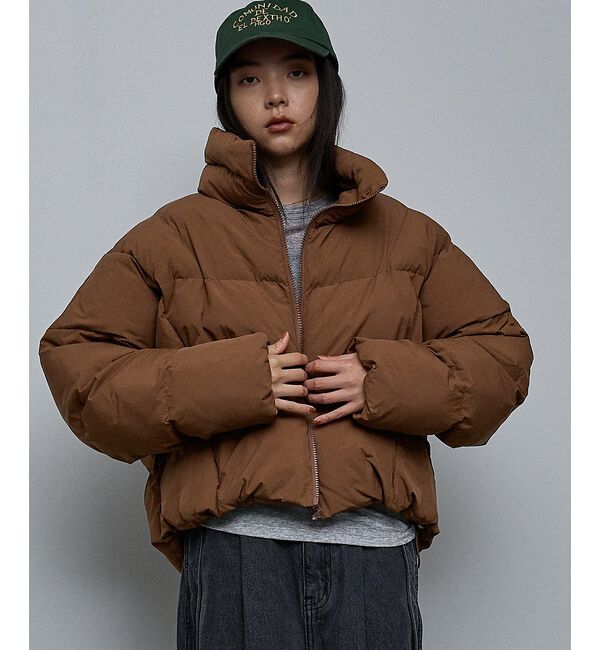 NOMINE「ショート 中綿ブルゾン / パファージャケット」|ダウン|ブラウン