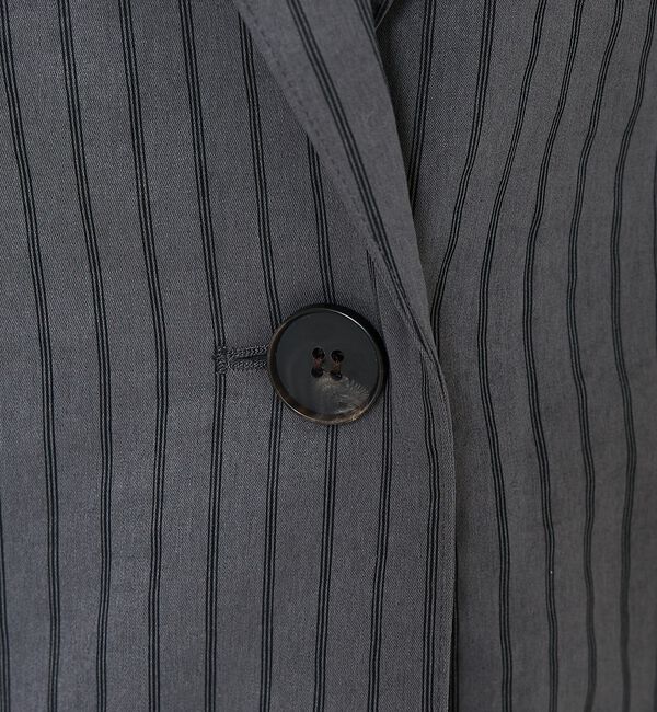 NOMINE「ストライプワイドジャケット」|テーラードジャケット|