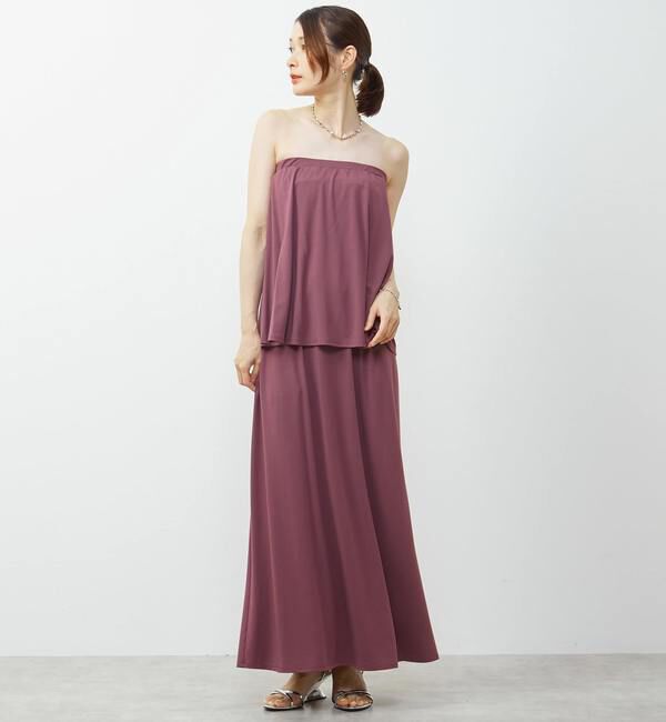Soffitto「スムースキャミワンピース」|ワンピース|ボルドー