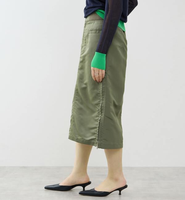 SOFFITTO「≪撥水加工≫ミリタリーデザインサイドプリーツスカート」|スカート|