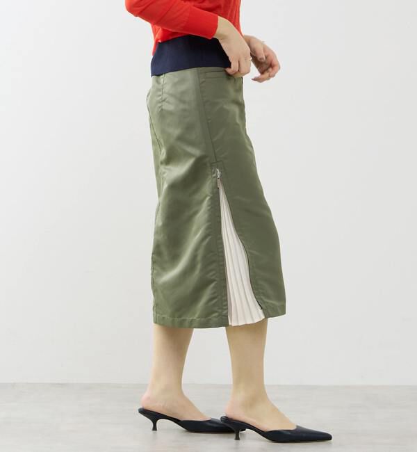 SOFFITTO「≪撥水加工≫ミリタリーデザインサイドプリーツスカート」|スカート|