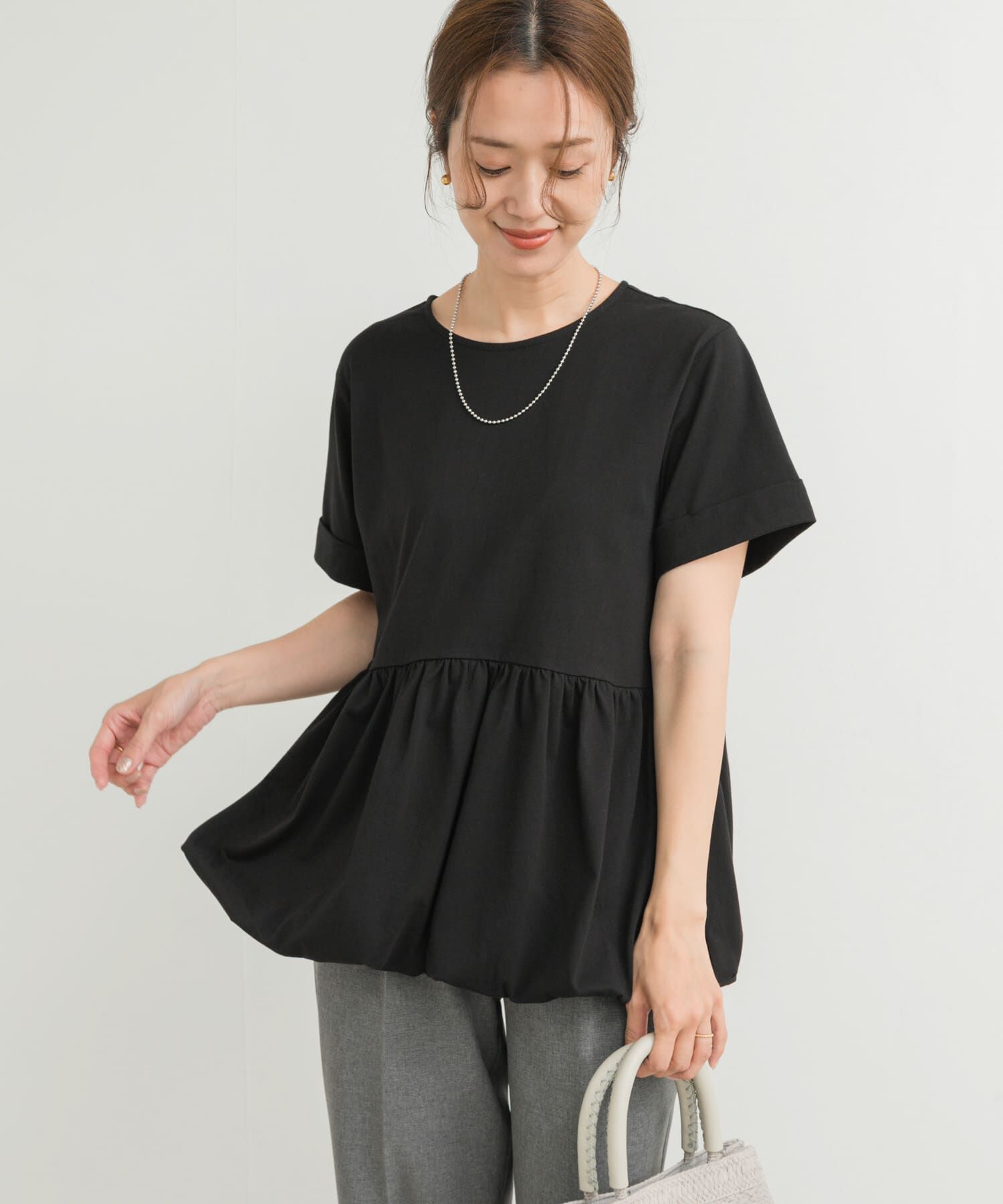 URBAN RESEARCH DOORS「ペプラムバルーンTシャツ」|Tシャツ・カットソー|