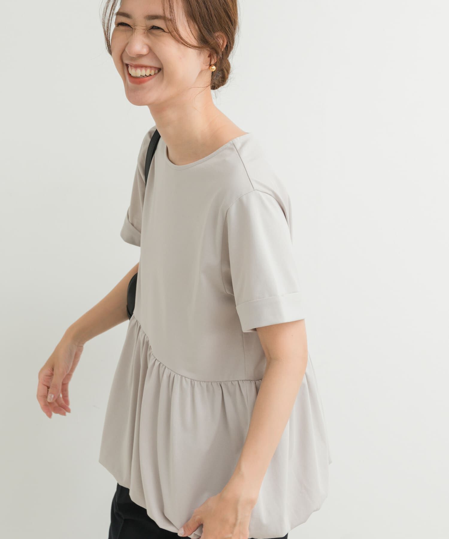 URBAN RESEARCH DOORS「ペプラムバルーンTシャツ」|Tシャツ・カットソー|