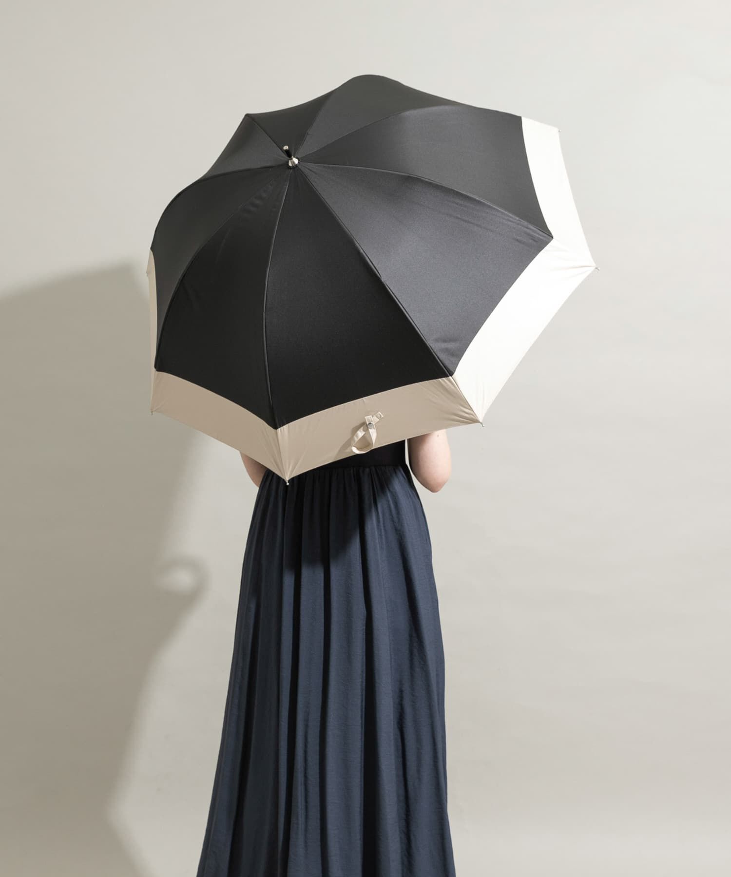 SMELLY「because　晴雨兼用バンブーハンドルバイカラー」|傘|