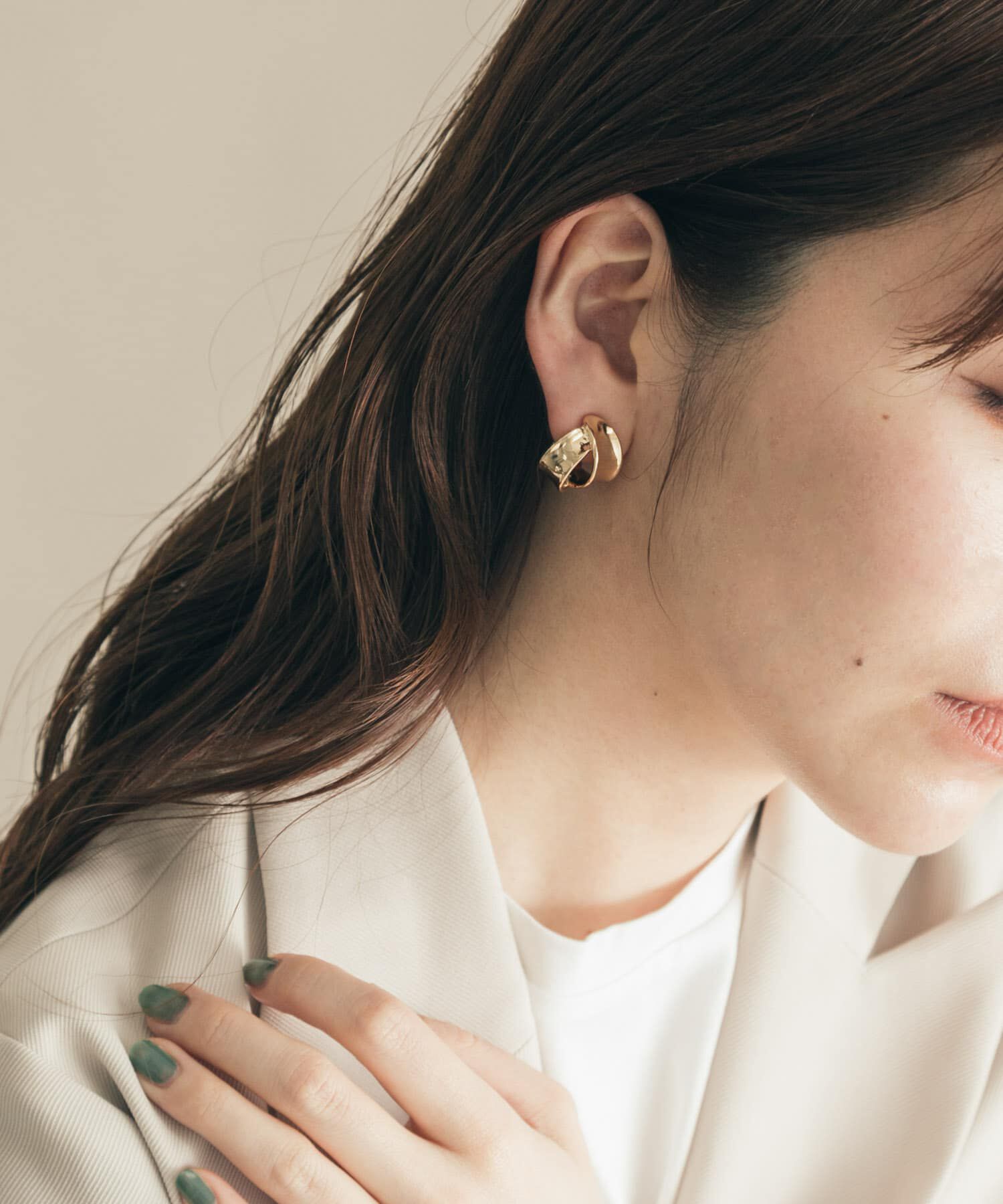 SMELLY「ツインラインメタルイヤリング」|イヤリング|