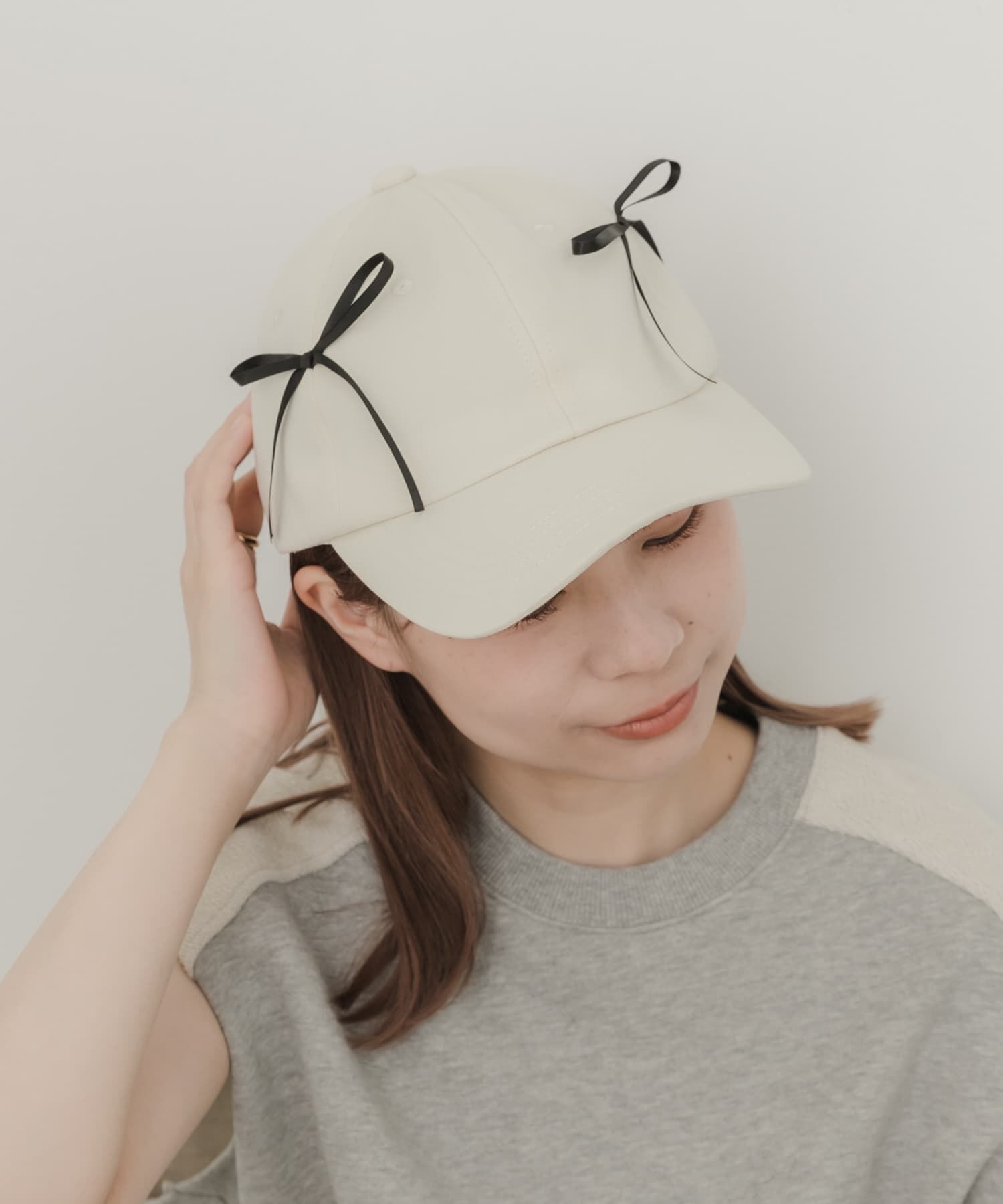 SMELLY「リボンコットンキャップ」|キャップ・キャスケット|