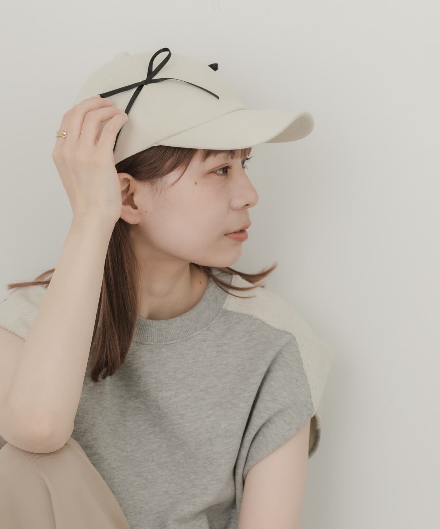 SMELLY「リボンコットンキャップ」|キャップ・キャスケット|