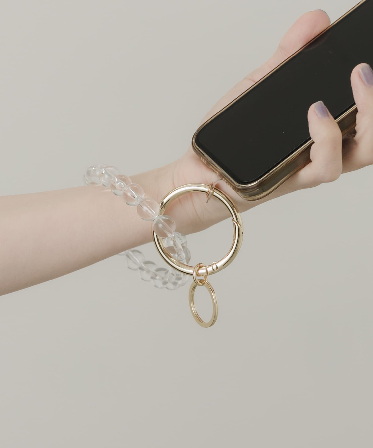 SMELLY「ボールチェーンリングストラップ」|モバイルケース|クリア