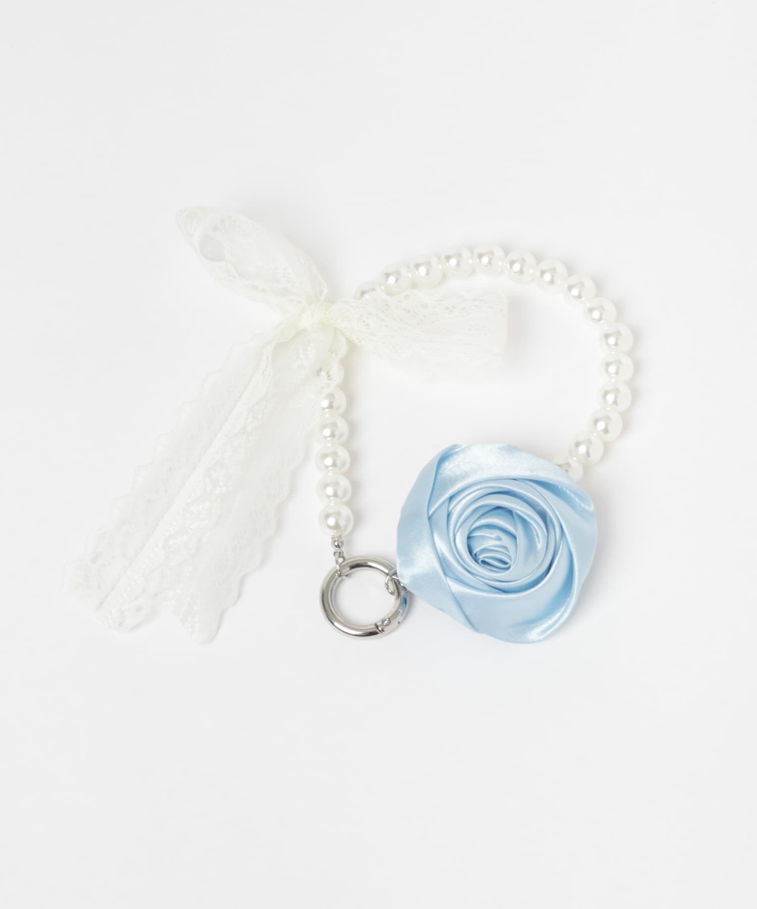 SMELLY「ローズレースリボンストラップ」|チャーム・キーホルダー|