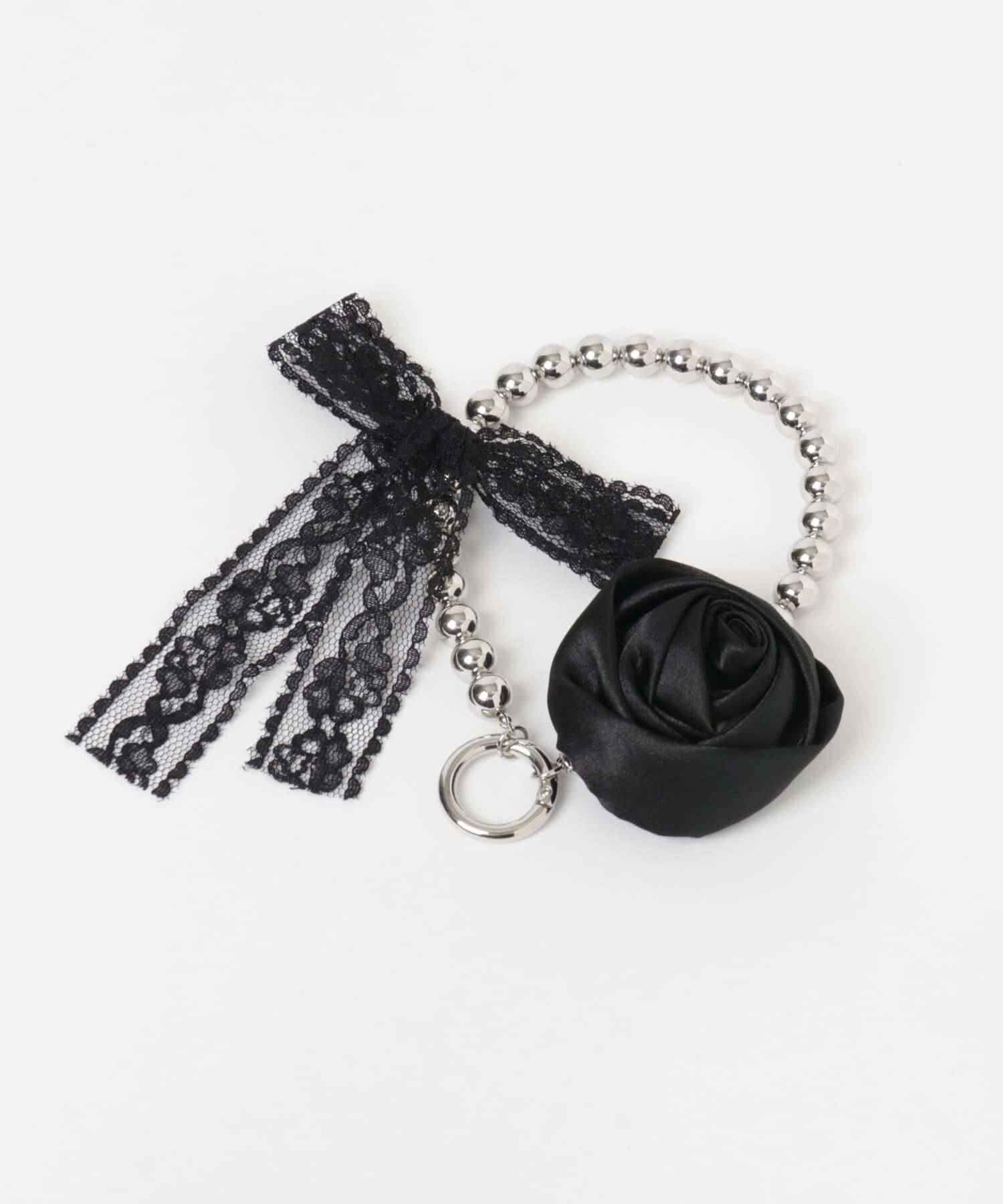 SMELLY「ローズレースリボンストラップ」|チャーム・キーホルダー|
