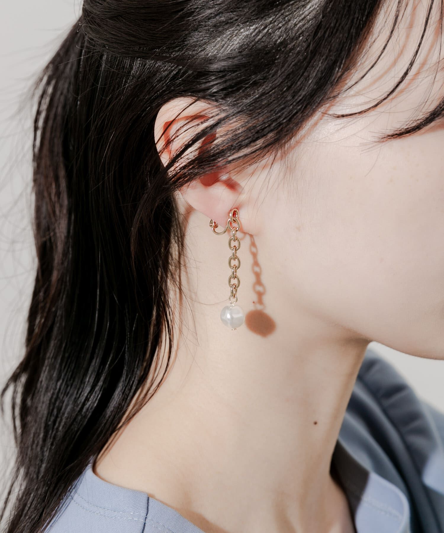 SMELLY「チェーンパールイヤリング」|イヤリング|